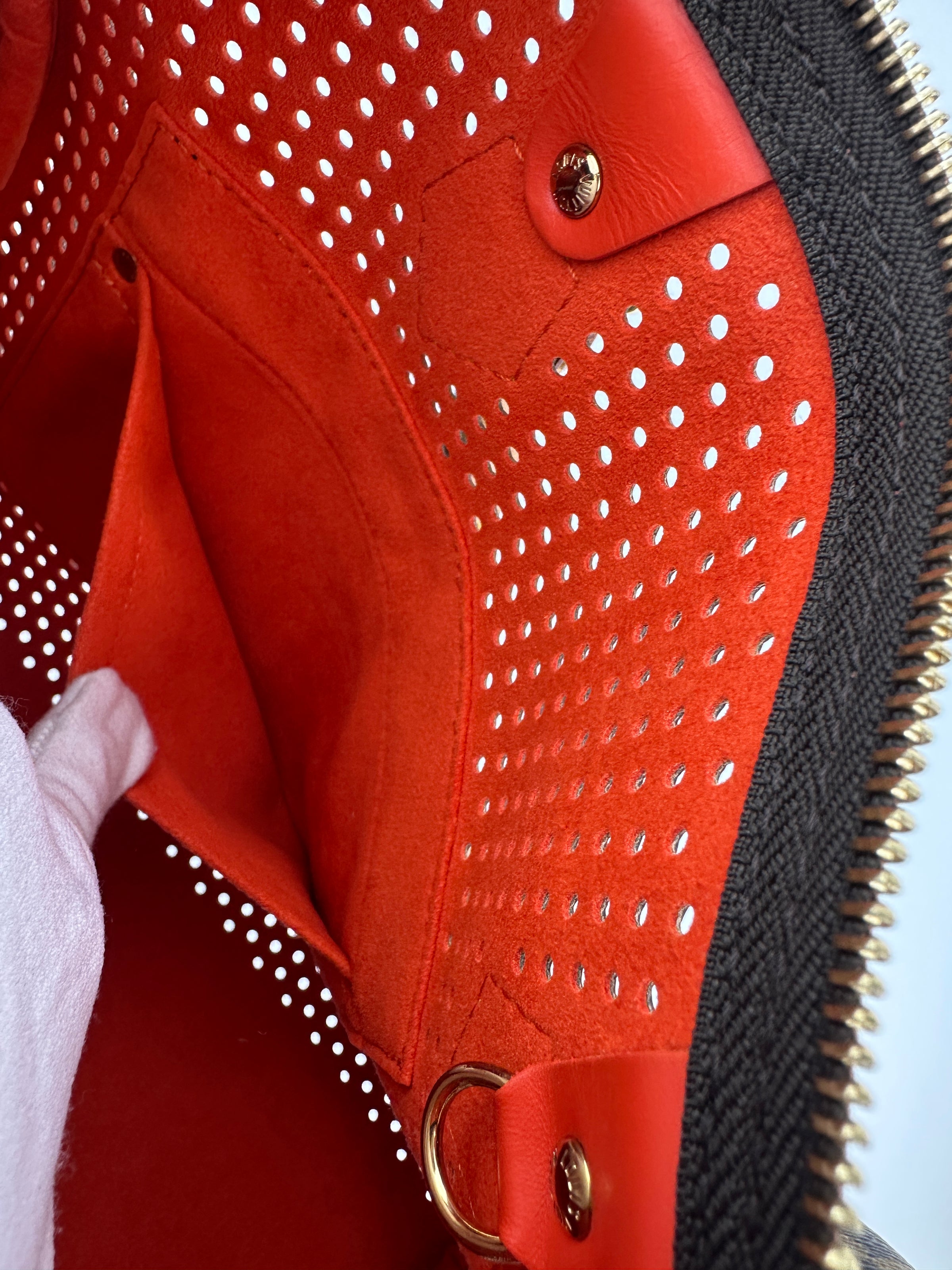 Limited Edition Speedy 30 Monogram Perforated Orange Bag