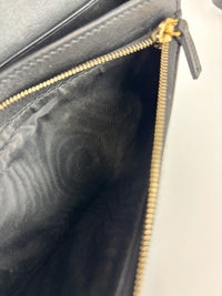 Micro Guccissima Flap Wallet on Chain in Black