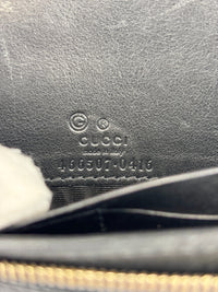 Micro Guccissima Flap Wallet on Chain in Black