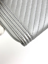 Boy Silver Chevron Quilted Zip Around Wallet RHW