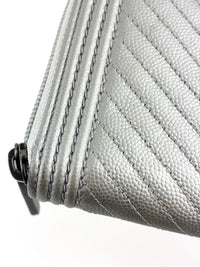 Boy Silver Chevron Quilted Zip Around Wallet RHW