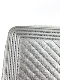 Boy Silver Chevron Quilted Zip Around Wallet RHW