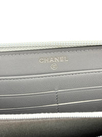 Boy Silver Chevron Quilted Zip Around Wallet RHW