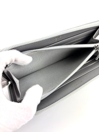 Boy Silver Chevron Quilted Zip Around Wallet RHW