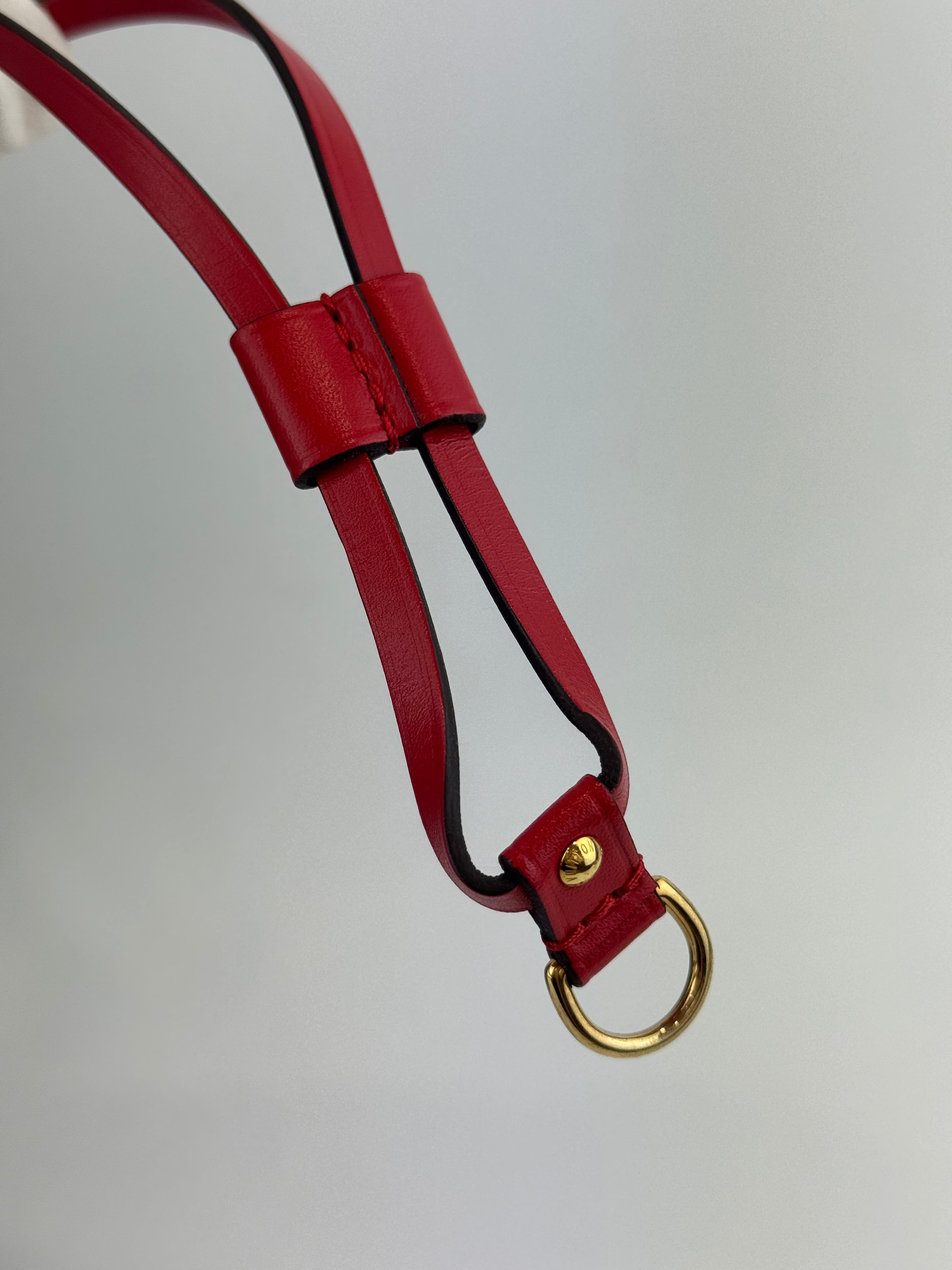 Neverfull MM NM Blue Rouge Damier Monogram Denim Patchwork Bag