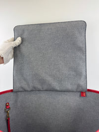 Neverfull MM NM Blue Rouge Damier Monogram Denim Patchwork Bag