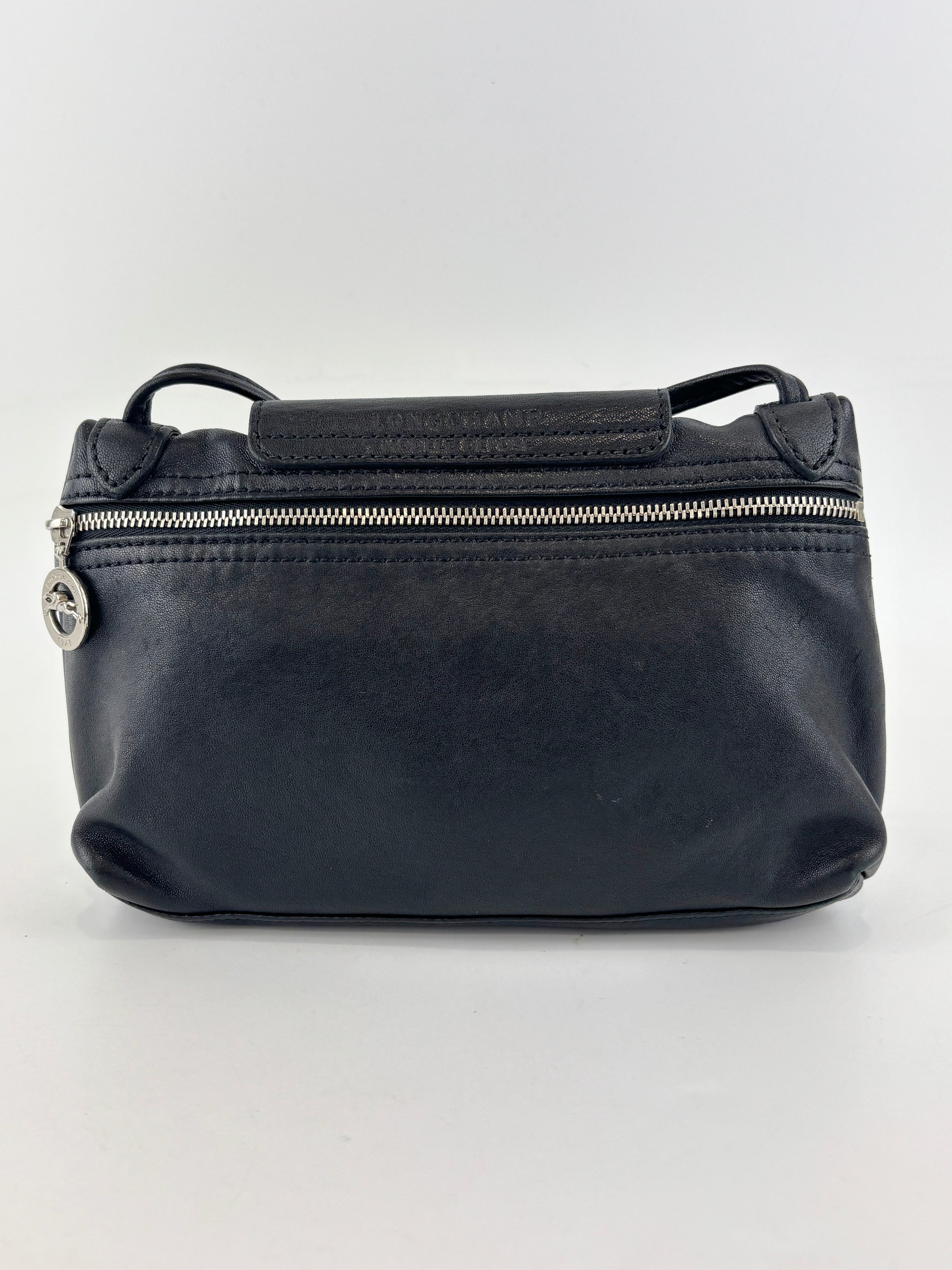 Le Pliage Etoile Star Crossbody Bag Black and Silver