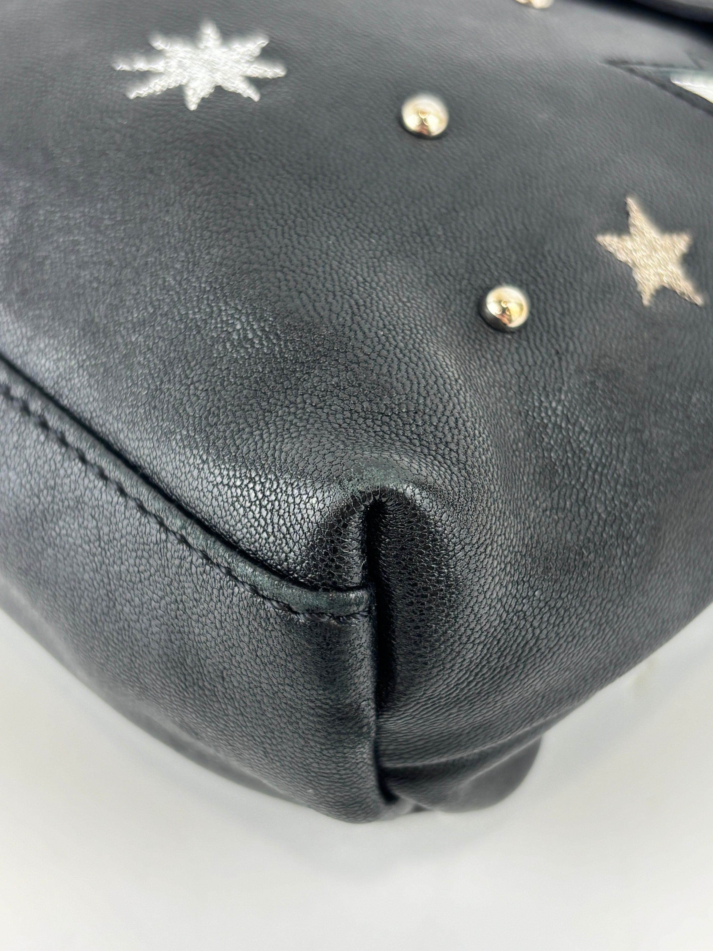 Le Pliage Etoile Star Crossbody Bag Black and Silver