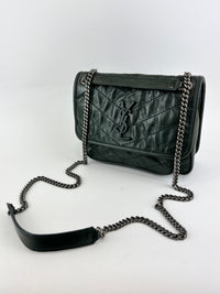 Baby Niki Dark Green Vintage Crinkled Leather