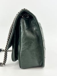 Baby Niki Dark Green Vintage Crinkled Leather