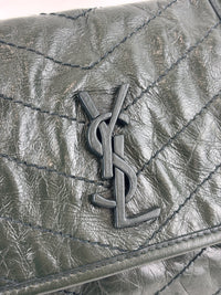 Baby Niki Dark Green Vintage Crinkled Leather