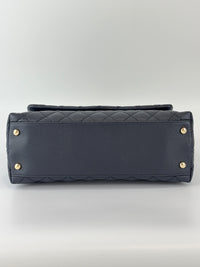 29cm Medium Coco Handle in Navy Caviar GHW