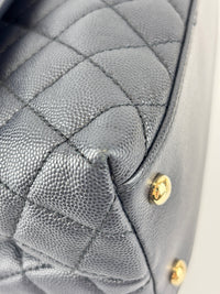 29cm Medium Coco Handle in Navy Caviar GHW