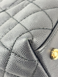 29cm Medium Coco Handle in Navy Caviar GHW