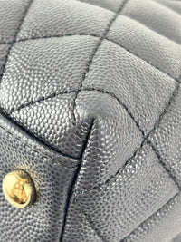 29cm Medium Coco Handle in Navy Caviar GHW