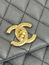 29cm Medium Coco Handle in Navy Caviar GHW