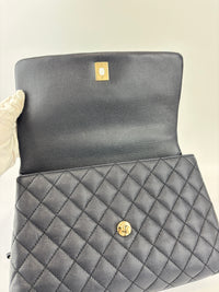 29cm Medium Coco Handle in Navy Caviar GHW