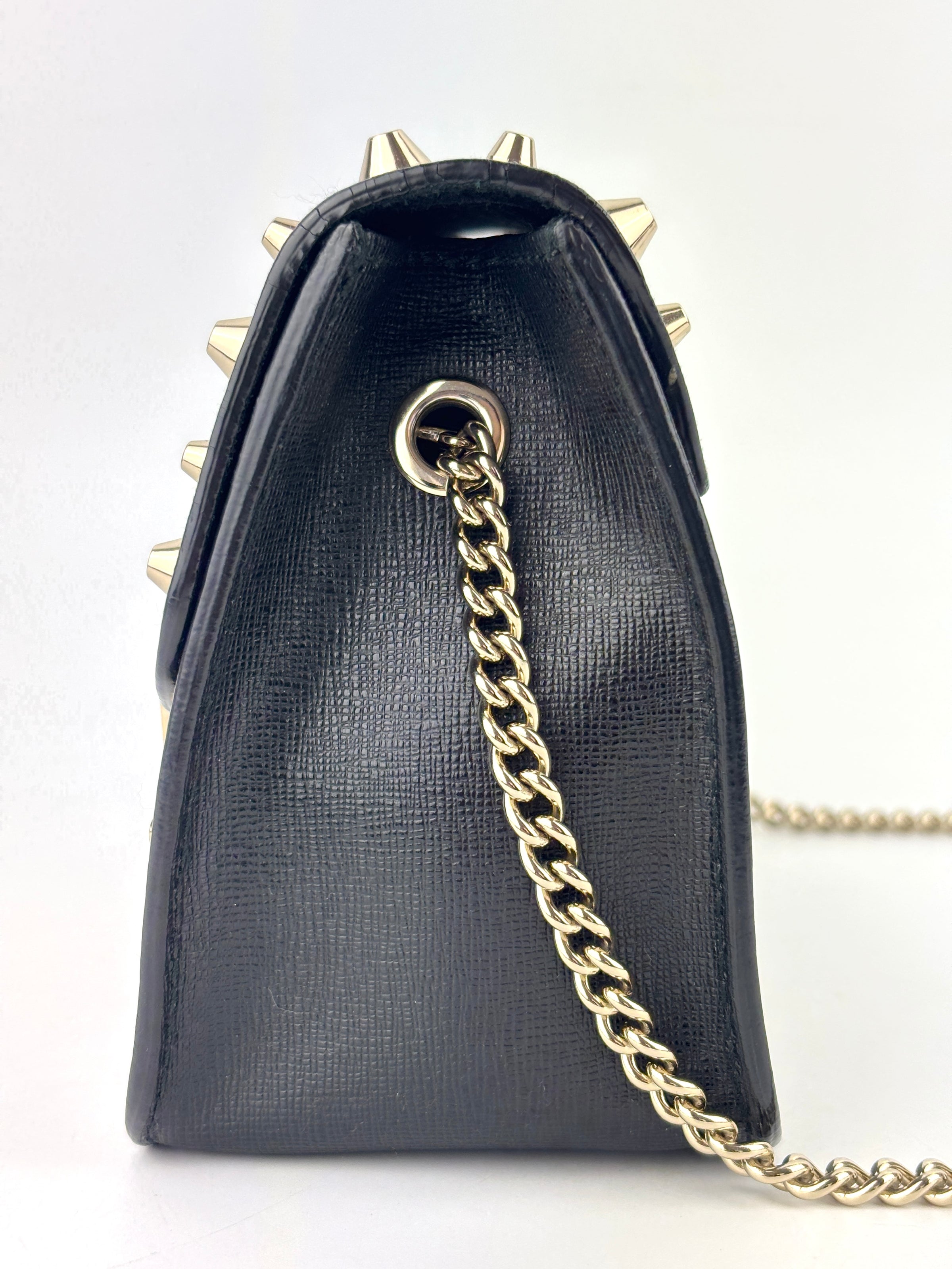 Metropolis Mini Studded Black Bag - Glampot