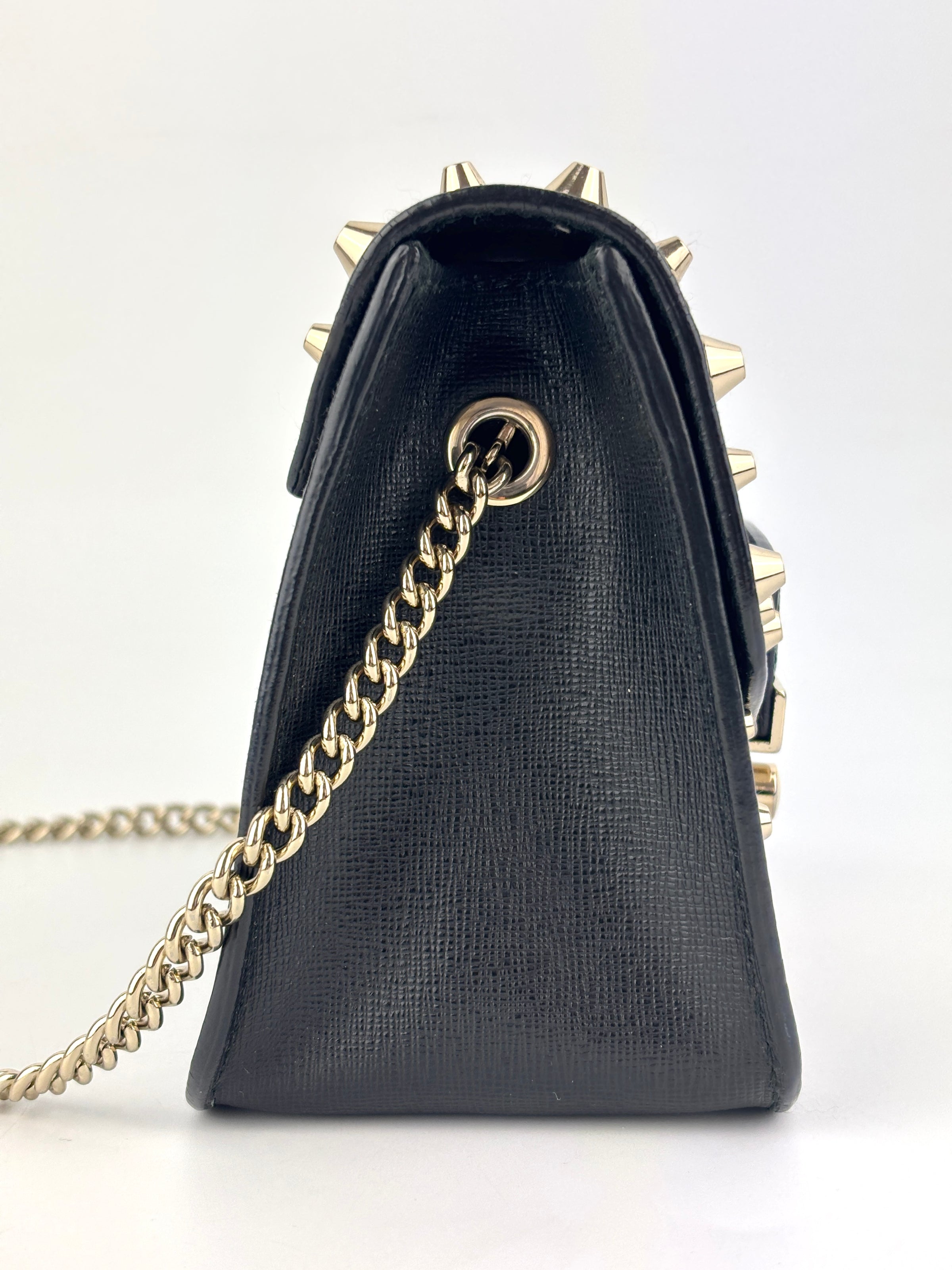 Metropolis Mini Studded Black Bag - Glampot