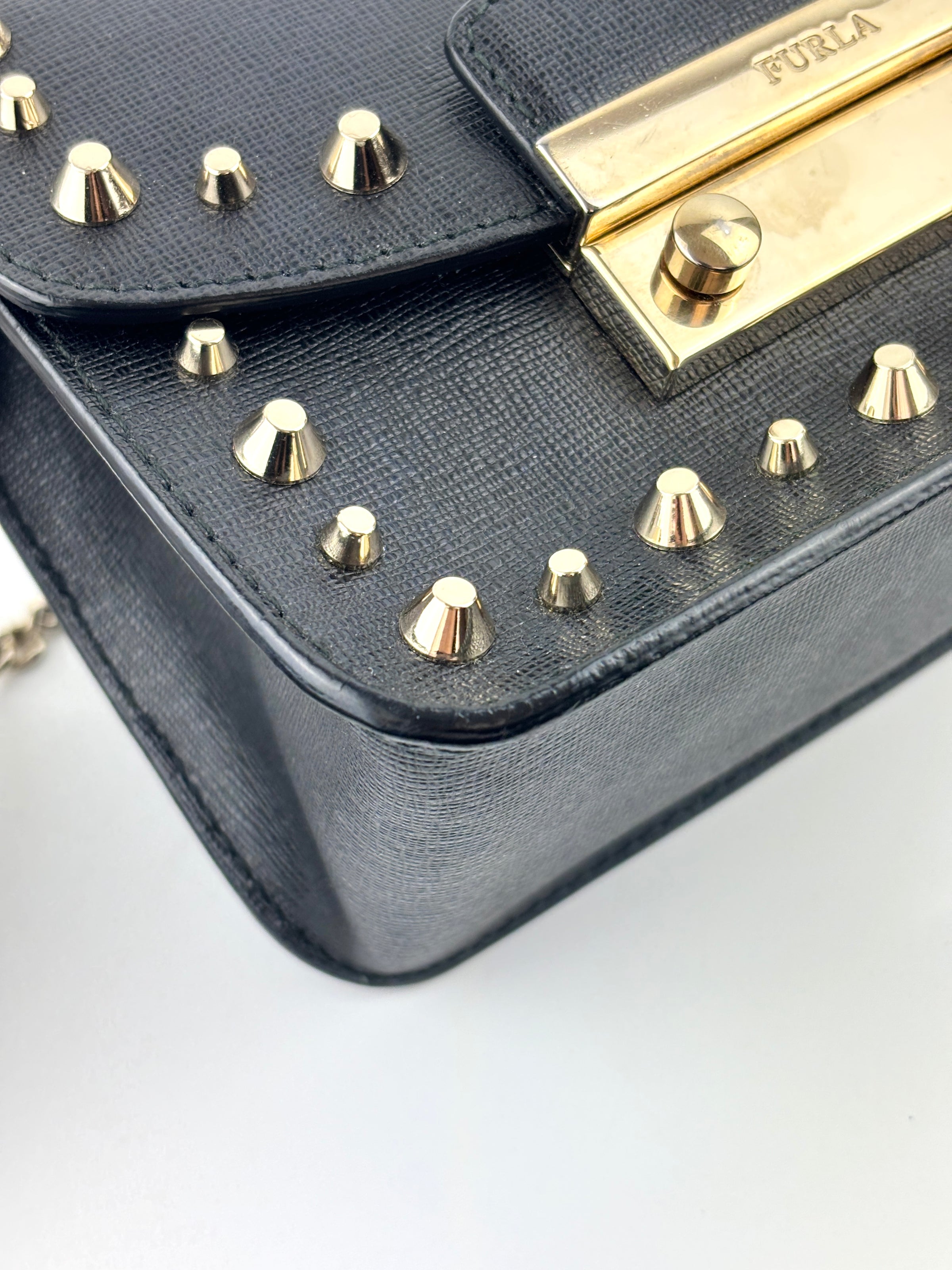 Metropolis Mini Studded Black Bag - Glampot