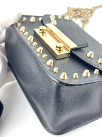 Metropolis Mini Studded Black Bag - Glampot