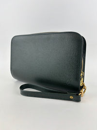 M30182 Baikal Clutch Ardoise/Green Taiga Leather GHW