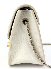 Metropolis Mini Gold Studded White Bag