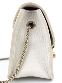 Metropolis Mini Gold Studded White Bag