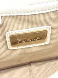 Metropolis Mini Gold Studded White Bag