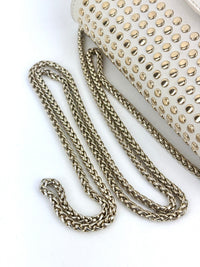 Metropolis Mini Gold Studded White Bag