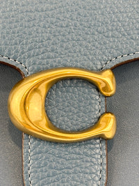 B2081-636 Top Handle Bag in Blue Leather