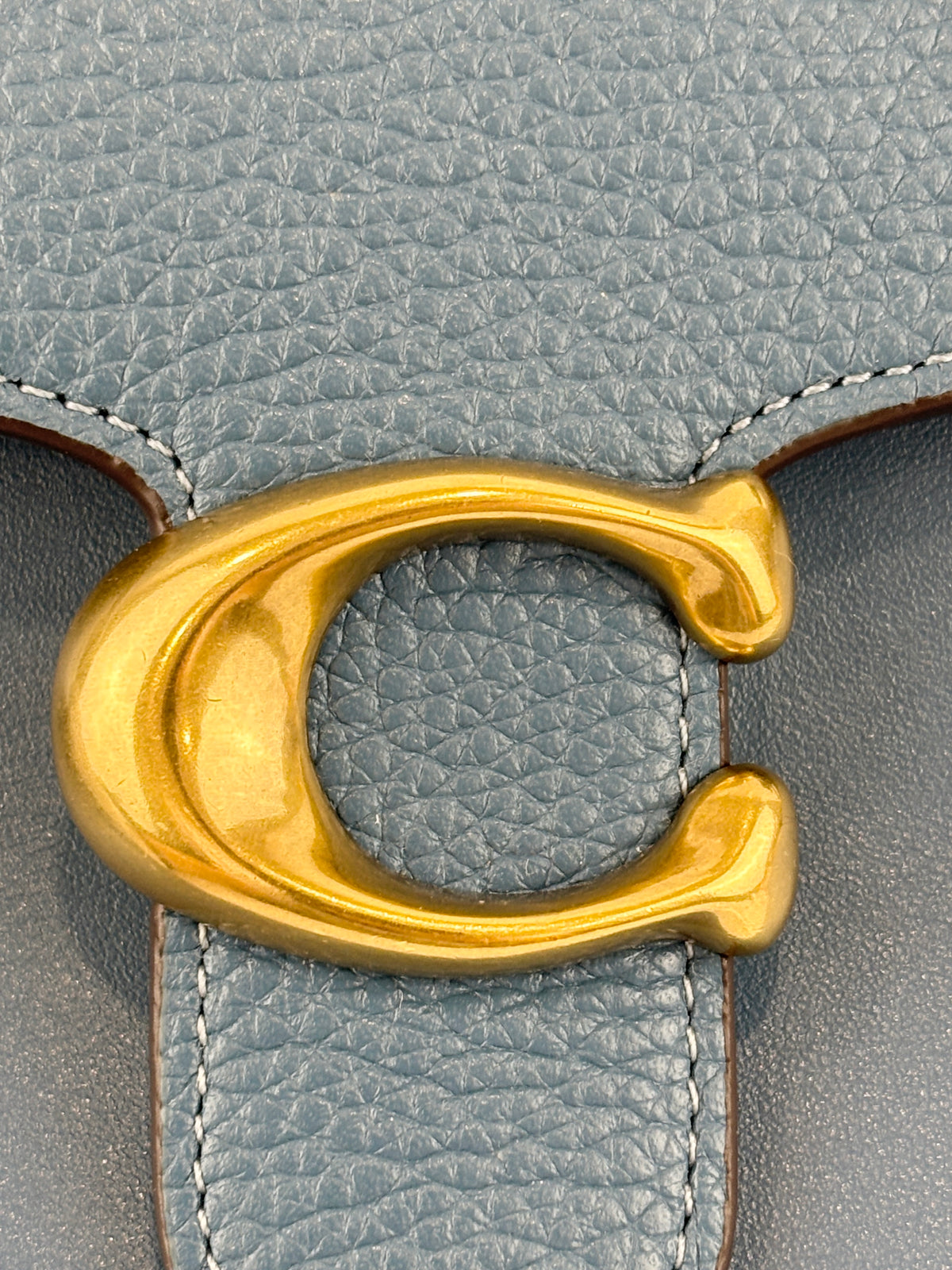 B2081-636 Top Handle Bag in Blue Leather