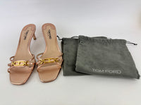 Whitney 55 Mules in Laminated Lizard-Embossed Leather Size 39.5