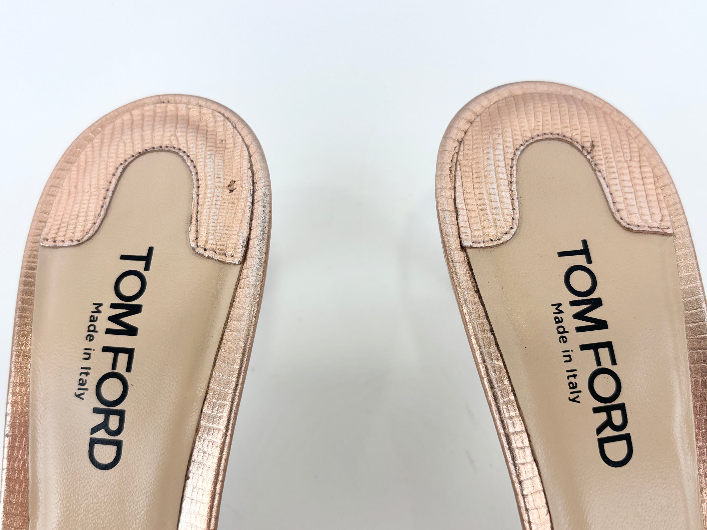 Whitney 55 Mules in Laminated Lizard-Embossed Leather Size 39.5