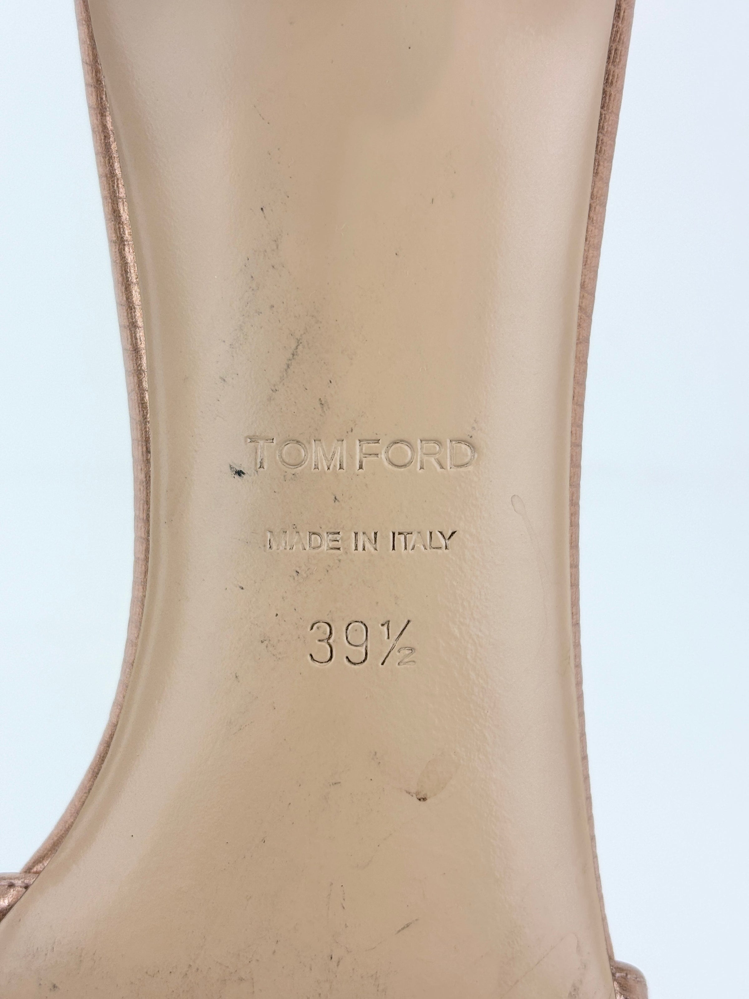 Whitney 55 Mules in Laminated Lizard-Embossed Leather Size 39.5