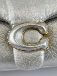 C7876 Pillow Tabby 18 Shoulder Bag in Metallic Silver