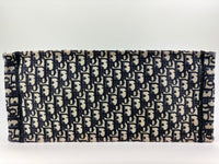 Large Book Tote in Blue Dior Oblique Embroidered Canvas