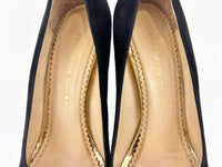 Dolly Platform Heels in Black Suede Size 39