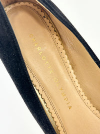 Dolly Platform Heels in Black Suede Size 39