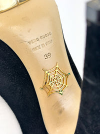 Dolly Platform Heels in Black Suede Size 39