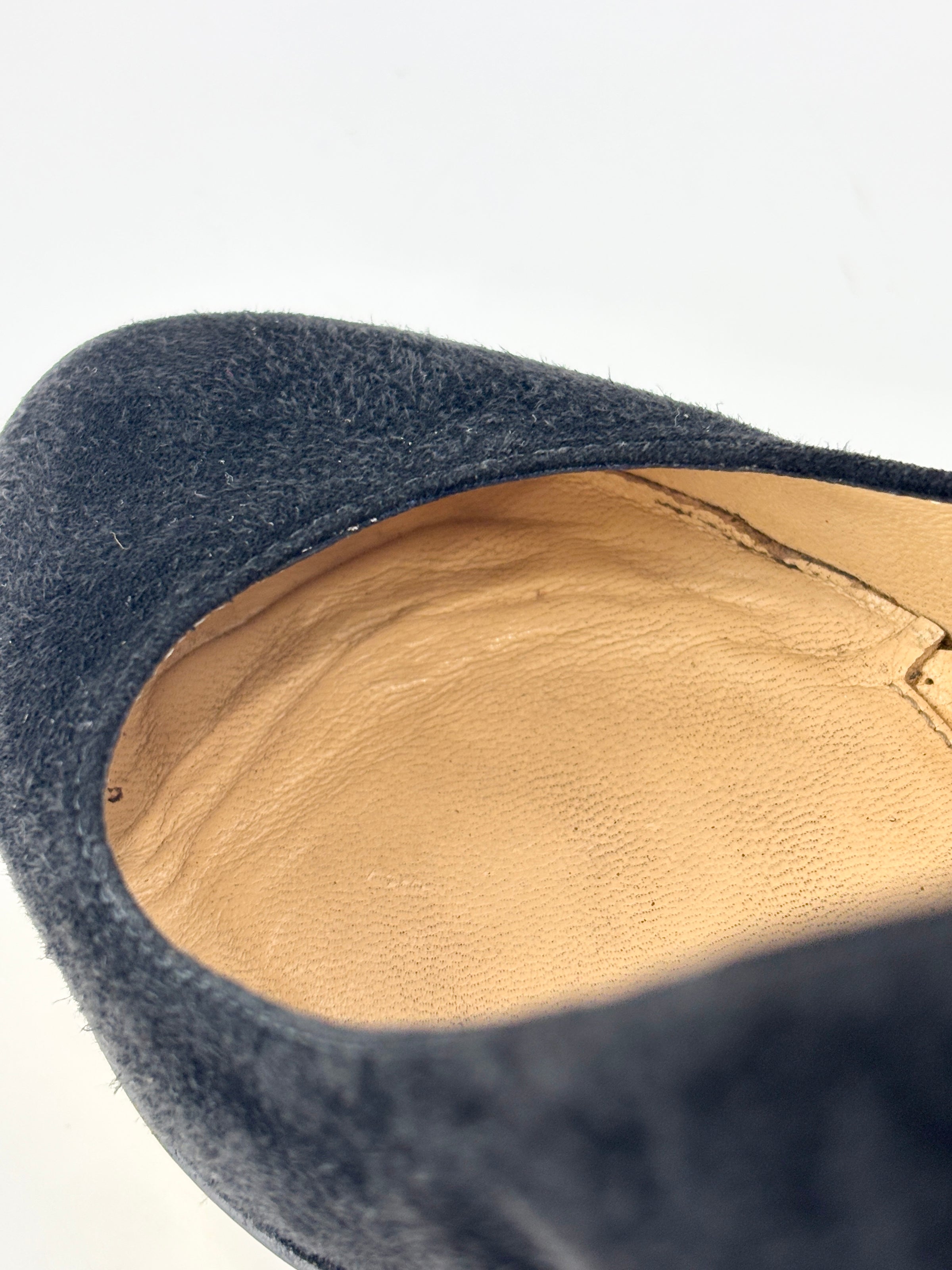 Dolly Platform Heels in Black Suede Size 39