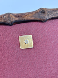 Vintage Bamboo Clutch Bag in Beige / Red GG Fabric
