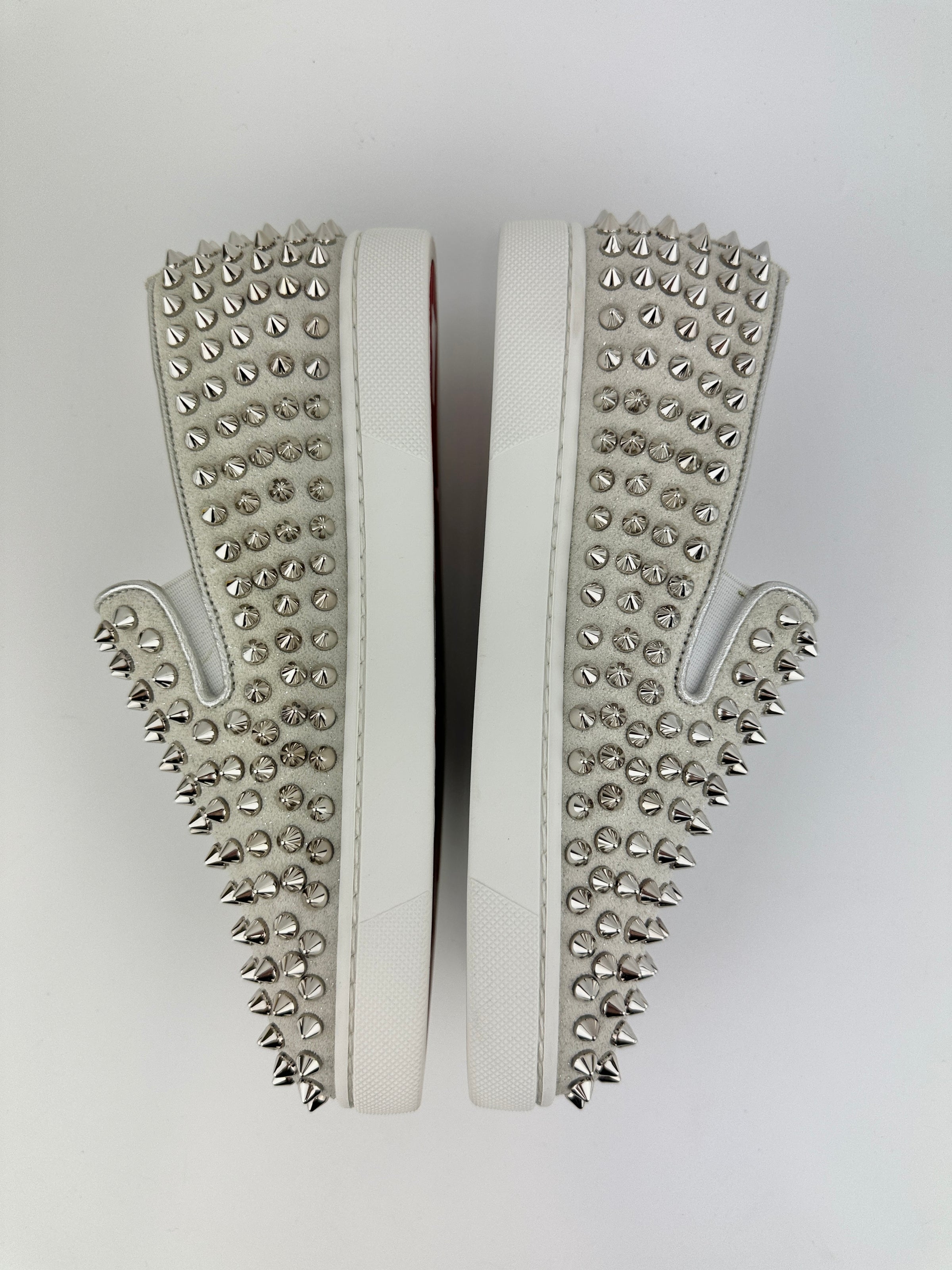 Roller Boat Grey Glitter Suede Sneakers Size 35.5