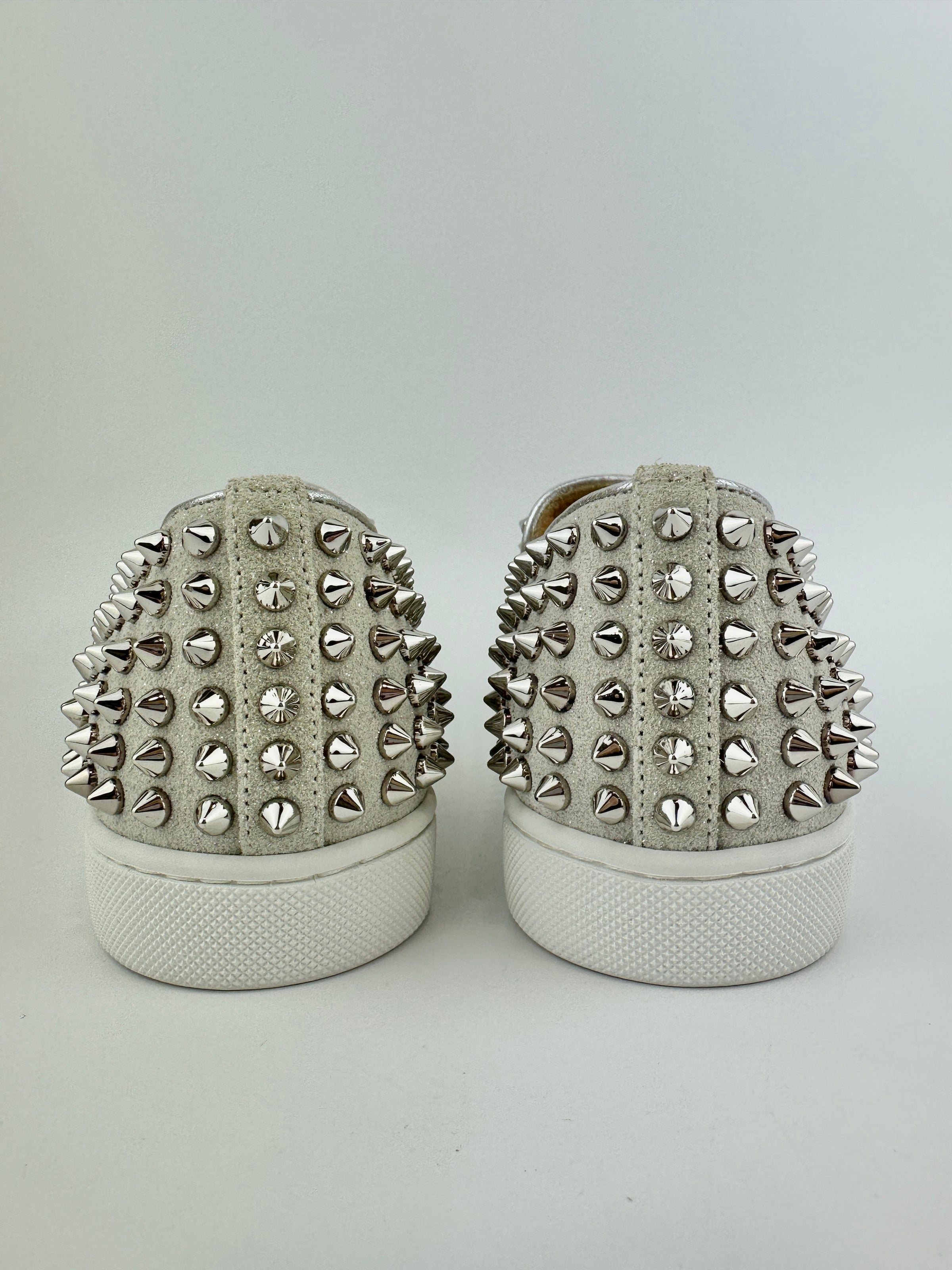 Roller Boat Grey Glitter Suede Sneakers Size 35.5