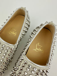 Roller Boat Grey Glitter Suede Sneakers Size 35.5