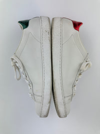 431919 Ace White Leather Embroidered Sequin Sneakers Size 36