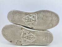 431919 Ace White Leather Embroidered Sequin Sneakers Size 36