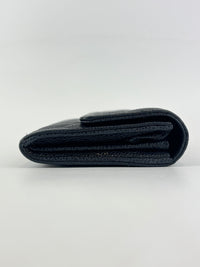 A50096 Flap Wallet Black Caviar Leather GHW