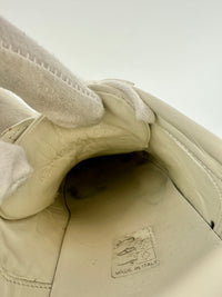 431919 Ace White Leather Embroidered Sequin Sneakers Size 36