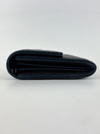 A50096 Flap Wallet Black Caviar Leather GHW